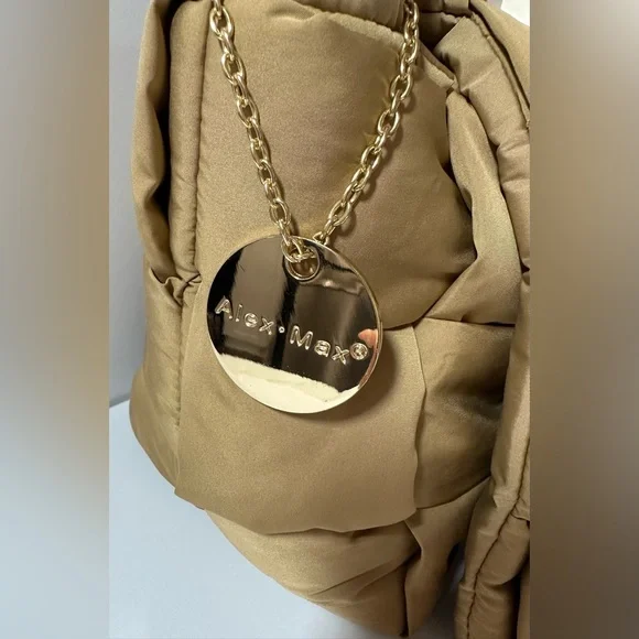 Alex Max Beige Woven Quilted Shoulder Bag | Designed in Italy - Picture 5 of 12